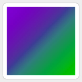 Diagonal Ombre Purple Green Sticker